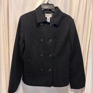 Pendleton Merino Wool Double Breasted Jacket with houndstooth trim size medium